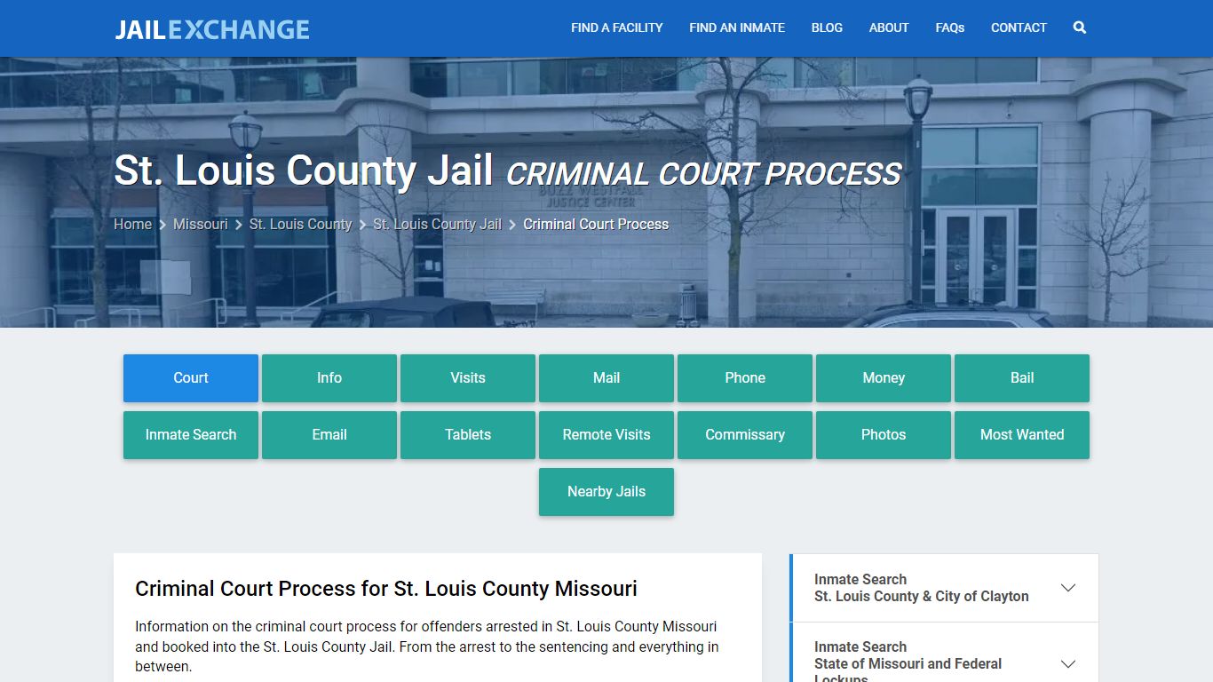 St. Louis County Jail Criminal Court Process - Jail Exchange